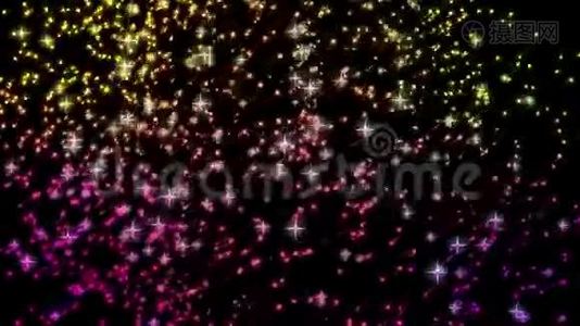 带星星和灯光的精彩圣诞动画视频