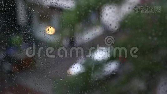 雨天的窗户视频