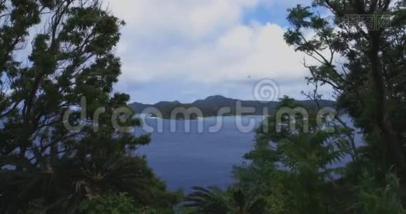 马南崎海角靠近蓝色海洋的大岛大岛广射视频
