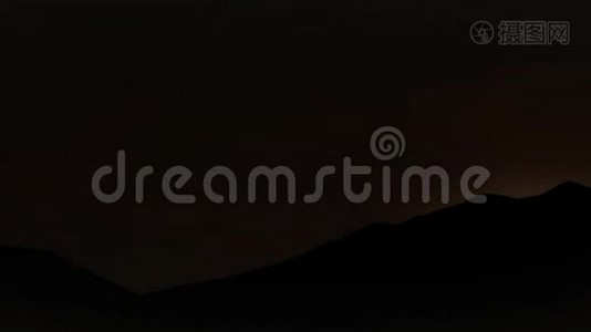 撒哈拉沙漠中美丽的沙丘。 山中美丽的夕阳.. 色彩斑斓的风景，有阳光、罪恶或视频
