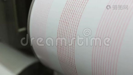 地震的地震记录。 放大视频