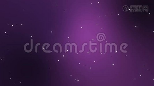 紫色夜空中有动画星星视频