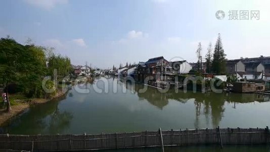 中国朱家角水镇中国传统民居。视频