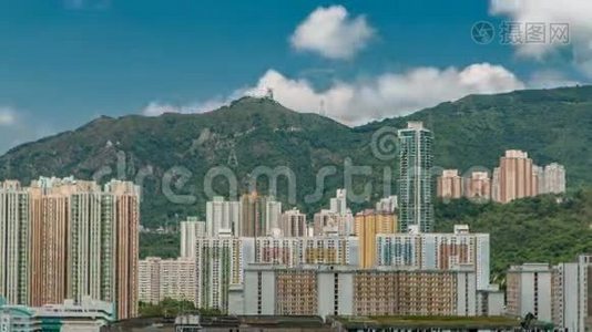 香港金融城市时代建筑日景视频