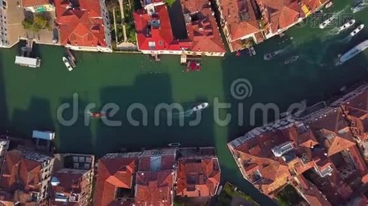 威尼斯及其大运河的鸟瞰图视频