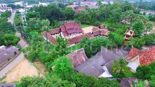 泰国清迈，兰纳式古木庙，顿视频