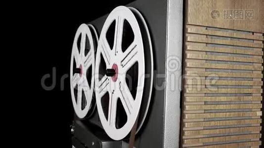 老式磁带录音机音乐电影滚动视频