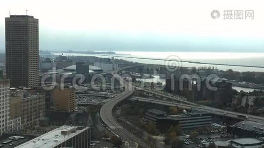 4K超高清空中俯瞰纽约水牛城视频