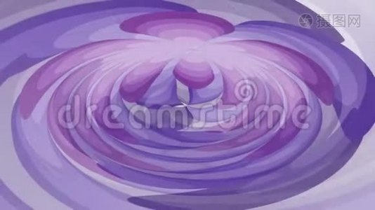 紫色抽象幻想，视频动画与移动黑暗和浅紫色圆形形状，无尽的视频在trendy视频