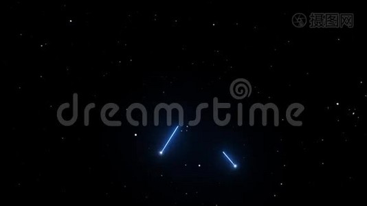 美丽星夜背景下的癌症星座视频