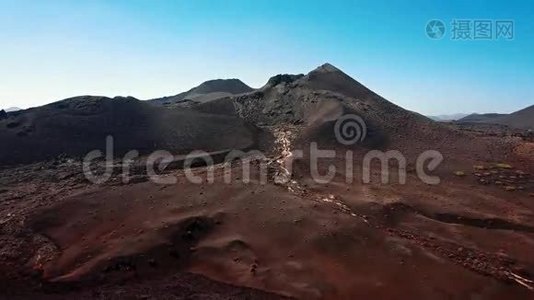 兰萨罗特火山谷空中视频视频