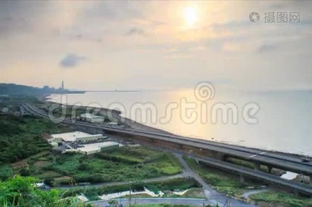 台湾西部沿海公路时间流逝视频