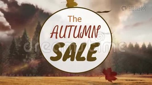 数字生成的秋季销售视频视频