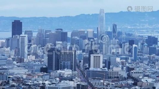 旧金山4K的黄昏时间视频