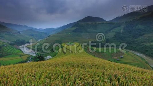 越南延白木仓柴梯田.视频