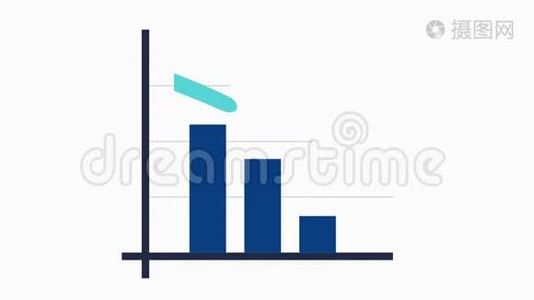 带有箭头的图表，视频动画视频
