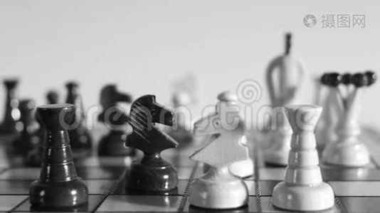战略阵地，棋盘，象棋.视频