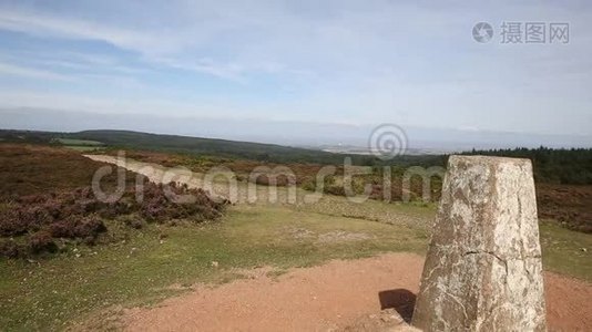 昆托克山，英格兰和三角点视频