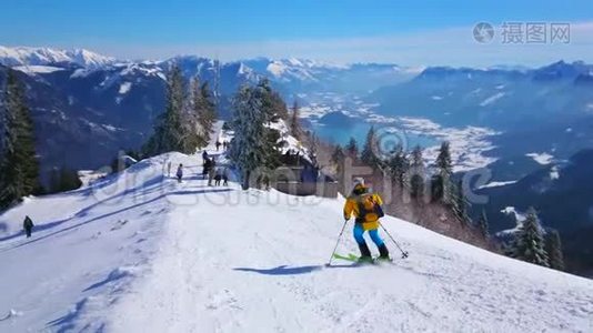 奥地利圣吉尔根兹沃费尔霍恩山山顶视频