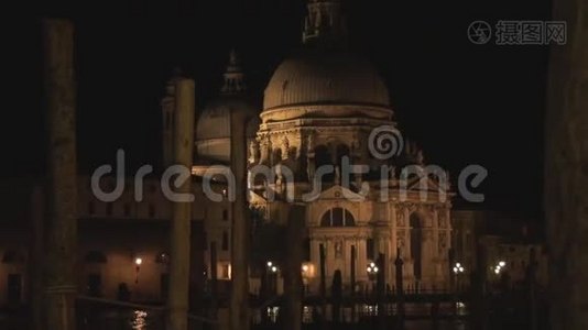 在威尼斯的圣玛丽亚·德尔致敬大教堂的景色视频
