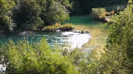 克罗地亚的克尔卡瀑布视频