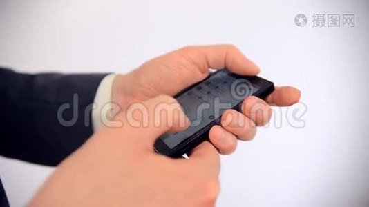 手触摸手机智能手机屏幕.视频