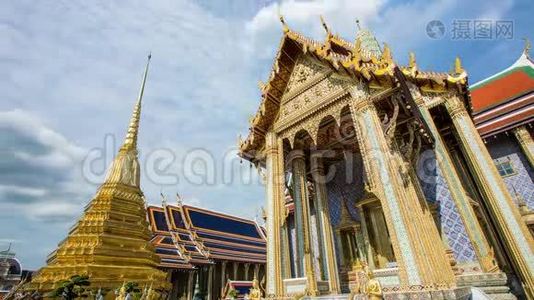 位于曼谷的Wat Phra Si Rattana Satsadaram或Wat Phrakaew美丽的建筑、历史景点、世界级视频