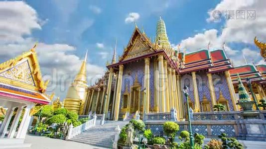 位于曼谷的Wat Phra Si Rattana Satsadaram或Wat Phrakaew美丽的建筑、历史景点、世界级视频