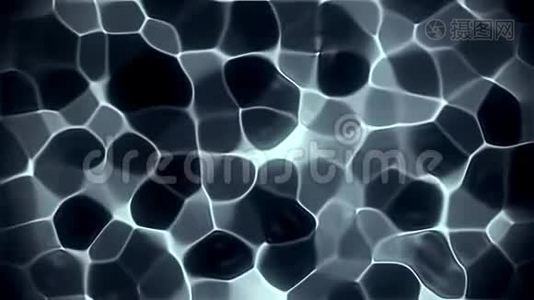 白色抽象能量流体循环运动图形背景视频