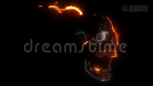火焰激光动画之火骷髅视频