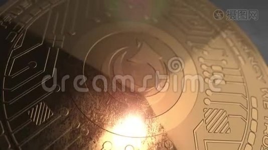 加密货币airokencoin3d渲染区块链视频