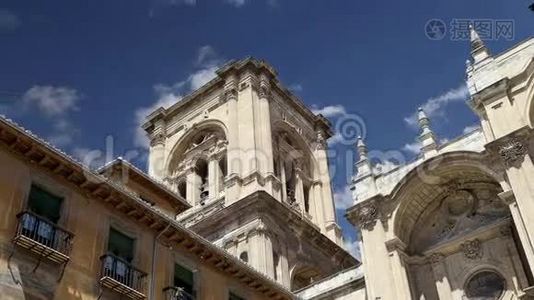 西班牙安达哥特式西班牙文艺复兴风格的化身格拉纳达大教堂视频