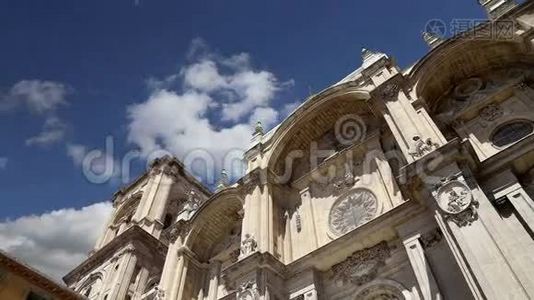 西班牙安达哥特式西班牙文艺复兴风格的化身格拉纳达大教堂视频