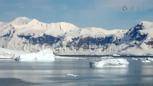 南极洲在阳光明媚的一天视频