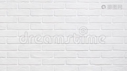 白色砖墙背景滑动效果视频