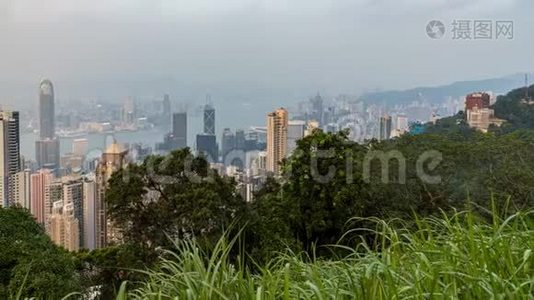 从山顶俯瞰香港视频