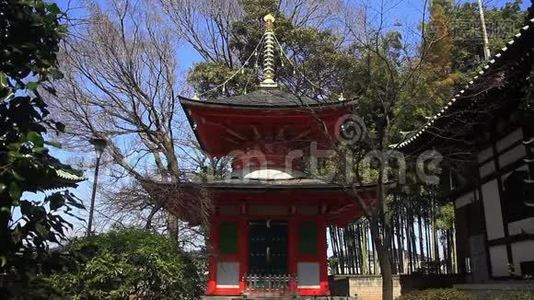 东京艾辛寺庙的传统寺庙视频