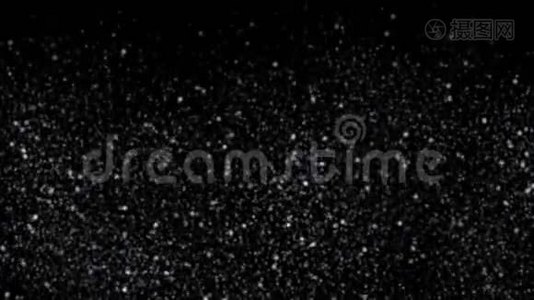 银河系星空，尘埃雪，粒子烟花污染尘埃。视频