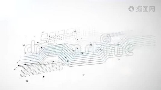 电子邮件地址信件图标动画白色数字元素技术背景视频