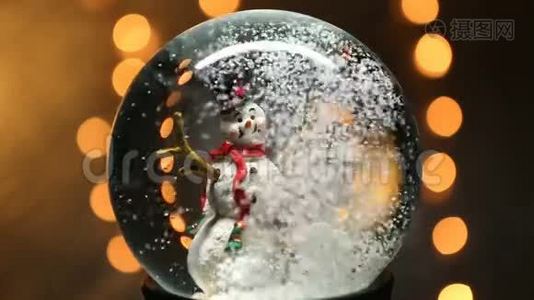 冬季雪球与雪人视频