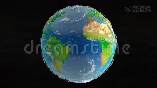 地球在外空间背景4K视频