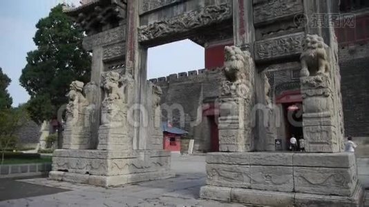 中国石拱&古城门。视频