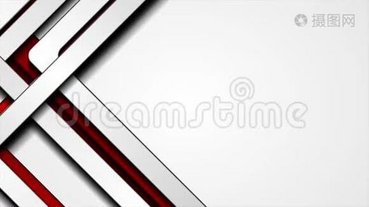 红色和灰色条纹抽象技术视频动画视频