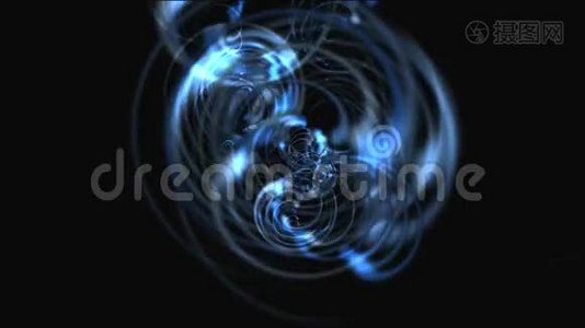 蓝色抽象旋转运动背景视频
