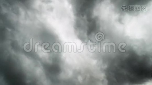 雨云在天空中流逝视频