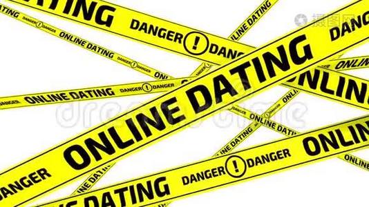 网上约会。 危险。 黄色警示带视频