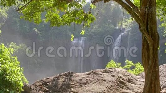 热带瀑布景观视频