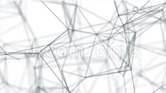 循环未来技术分子文摘背景。 网络连接。 未来的发光网络视频