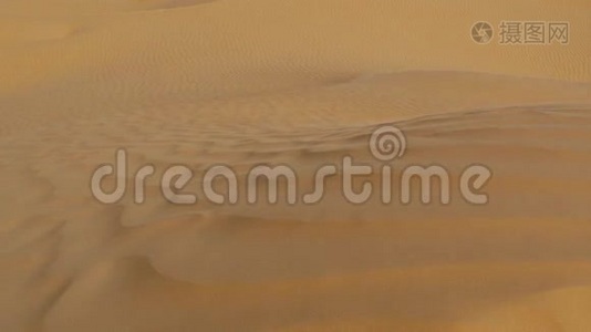 撒哈拉景观，沙丘和风视频