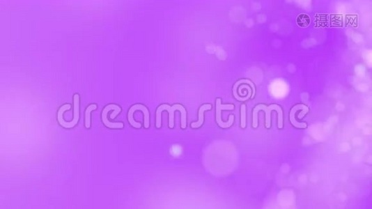 紫色运动背景。 抽象发光的波克圈或火花。 8K无缝环形夹视频